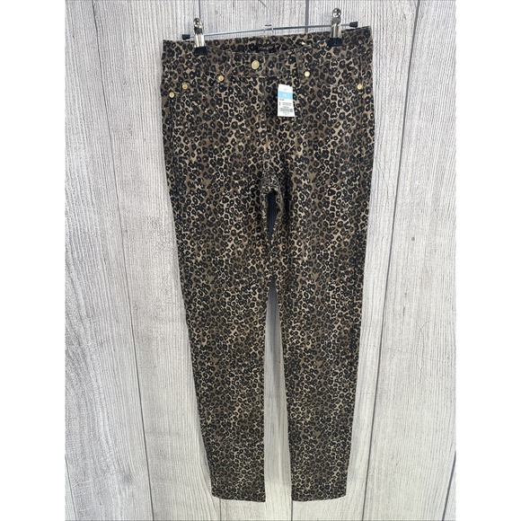 J. McLaughlin Denim - J. McLaughlin Lexi Jeans Women 2 Brown Leopard Cheetah Animal Print Skinny Pants